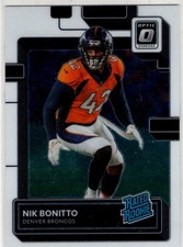 2022 Panini Donruss Optic Football Nik Bonitto No. 270 Denver Broncos