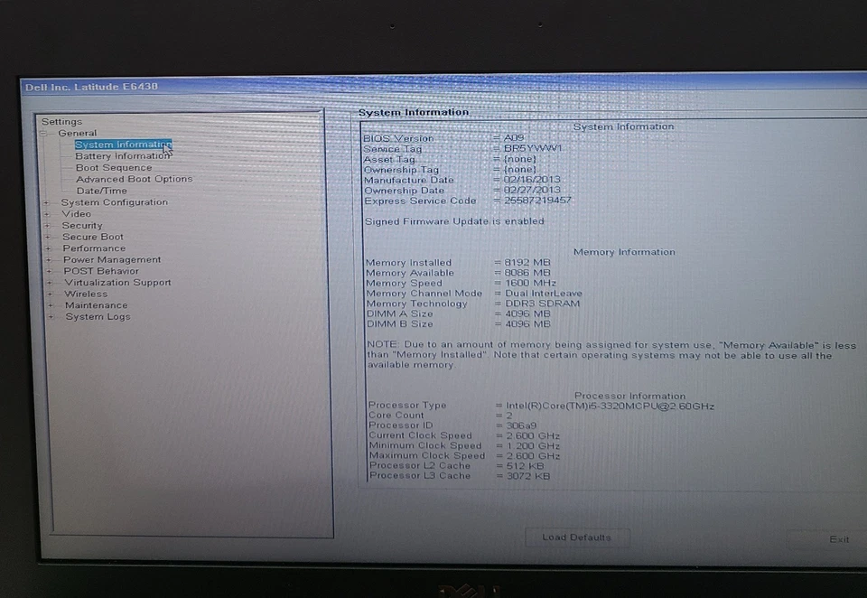 Dell Latitude E6430 Laptop Intel i5-3320M 8GB RAM No HD/HD Caddy/OS (FL) - Image 2 of 4