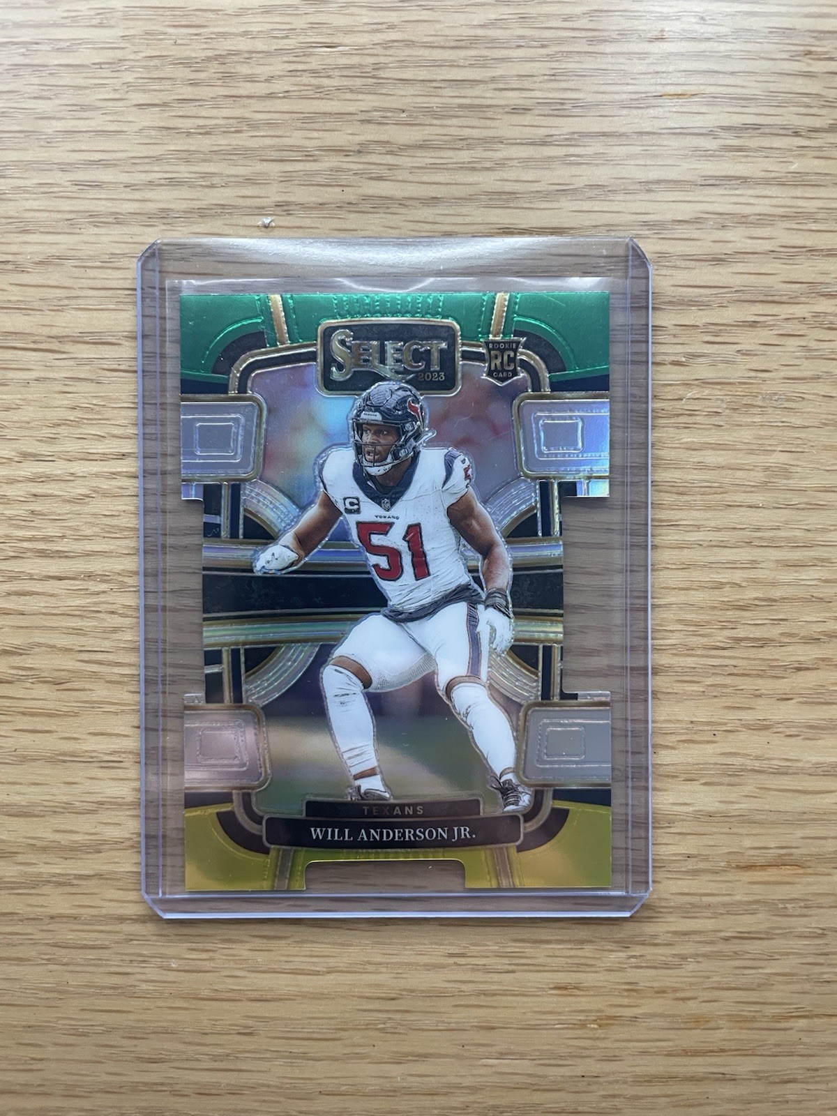 2023 Panini Select - Concourse Will Anderson #40 Green & Yellow Prizm Die-Cut...