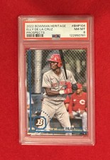 Reds Elly De La Cruz RC 2022 Bowman Heritage “1st Rookie” PSA Prospects 