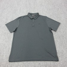 Travis Mathew Polo Shirt Mens XL Gray Cotton Collared Short Sleeve Logo
