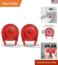 Large 3-Inch Universal Toilet Flapper - Long Lasting Rubber - Easy to Install...