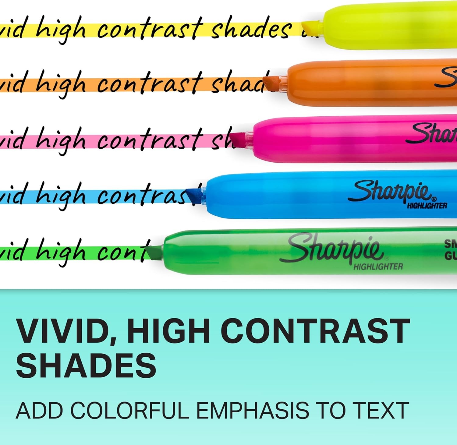 Sharpie Retractable Highlighters Chisel Tip Highlighter Marker Set Fluorescent H
