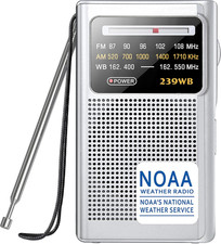 NOAA Weather Radio, AM/FM Battery Operated Transistor Portable Radio with Best R