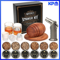 Whiskey Smoker Set Mit 6 Holzchips, 2 GläSern Und Eisformen