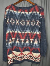 Chaps Vintage Sweater Red White Blue