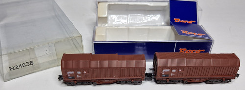 Roco Spur N 24038,  2-teiliges Set Teleskophaubenwagen der DB | Condition: Gebraucht
