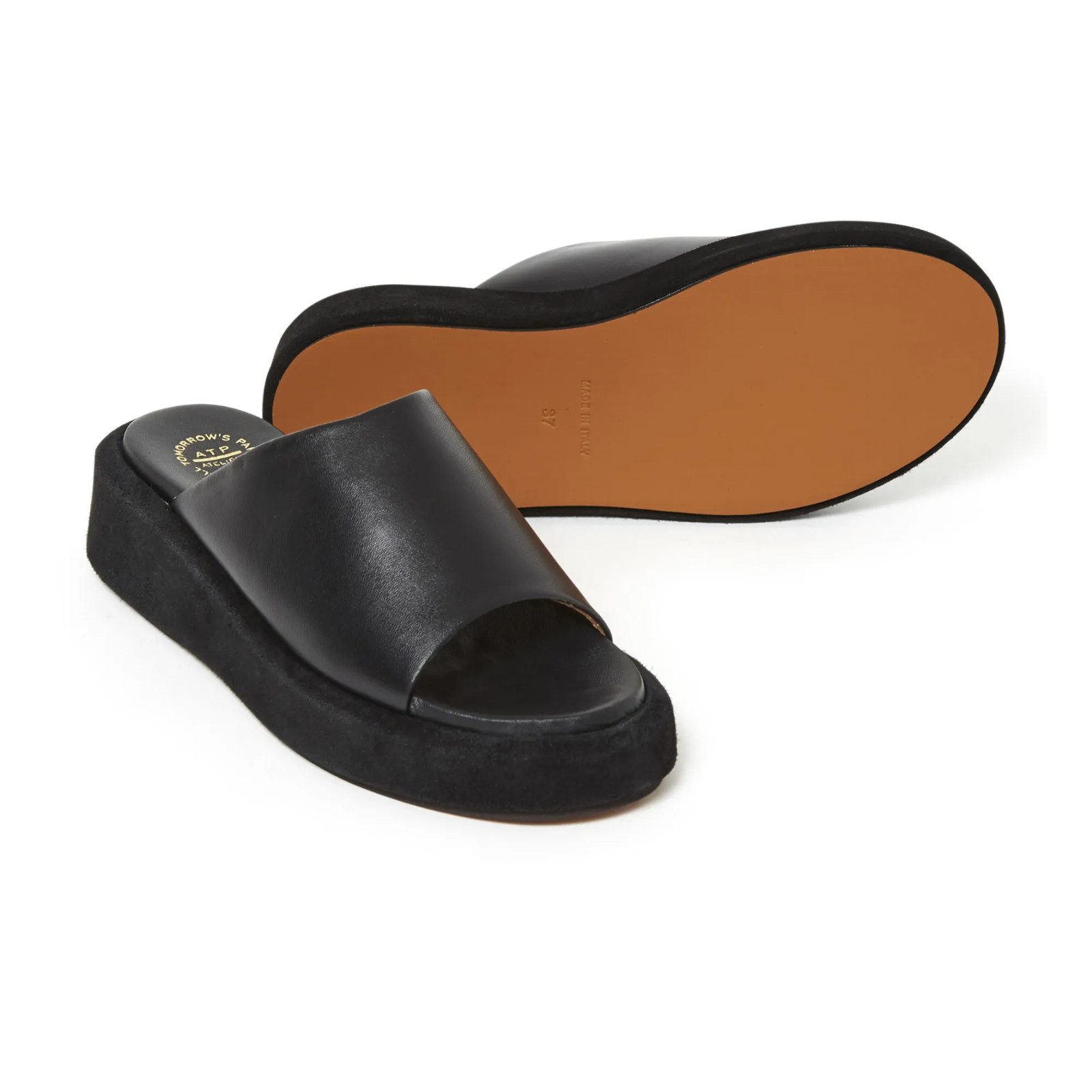 ATP Atelier Black Pacci Leather & Suede Sandals Size 39 image 9