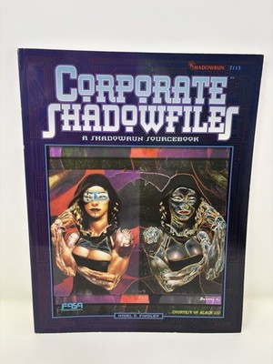 TTRPG Shadowrun Sourcebook #7113 Corporate Shadowfiles Nigel Findley FASA 1993