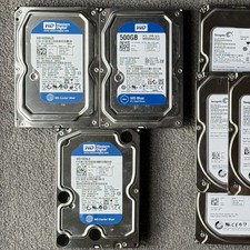 6x 3.5? SATA HDD 1TB 500GB Job Lot 2.4TB WD Seagate Maxtor Tested Working Wiped