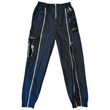 NWOT Nike Sportswear Women s Icon Clash Woven Zipper Detail HR Pants Black XS
