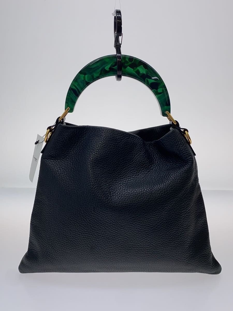 MARNI Handbag Leather Black Solid SCMP0065U0 Missing shoulder strap — image 3