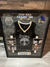GOLDEN STATE WARRIORS 2017-18 NBA CHAMPIONS Jersey COA Signed by The Entire Team
