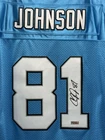 Calvin Johnson Signed Detroit Lions M&N Football Jersey NFL HOF HA COA Megatron