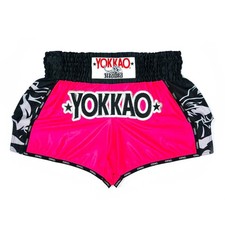 Yokkao Shorts Muay Thai Original Silver (Magenta) Taglia XL (Edizione Limitata)