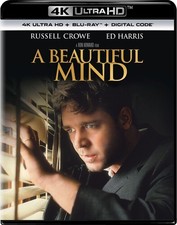 A Beautiful Mind New 4K UHD Blu-ray With Blu-Ray, 4K Mastering, Anniversary