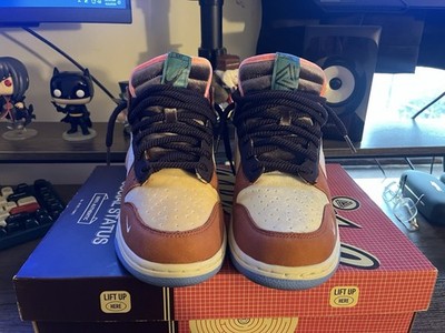 Nike Dunk Social Status Free Lunch Chocolate Milk Sneakers Size 7.5M