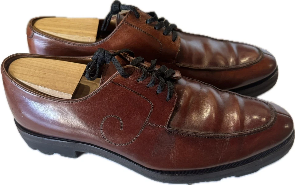 Zapato de cuero raro descontinuado John Fluevog Gateway Angels Anfield Ox Blood 9M Foto 3 de 4