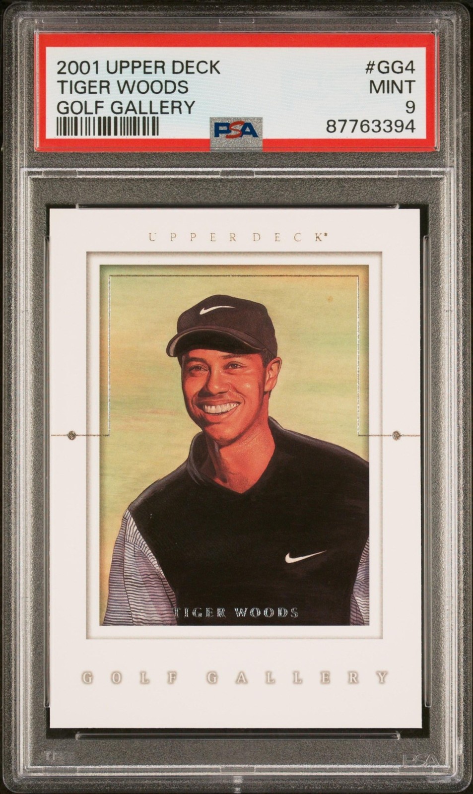 2001 Upper Deck Golf Tiger Woods #GG4 Gallery PSA 9