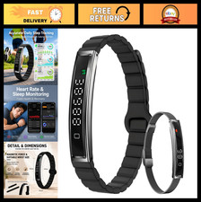 Waterproof Fitness Tracker Bracelet, Accurate Step Counter, Heart Rate Monitor,