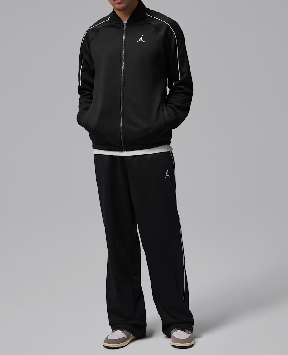 NEW* Men NIKE Jordan Brooklyn Tricot Tracksuit Jacket BLACK
