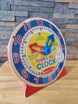 Melissa & Doug Turn & Tell Holzuhr - Lernspielzeug. NEU / Versiegelt