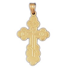 Cross Charm Pendant 14k Gold
