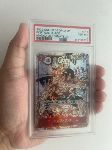 2022 Portgas.D.Ace Manga Alt Art OP02-013 Paramount War Foil Japanese PSA 10