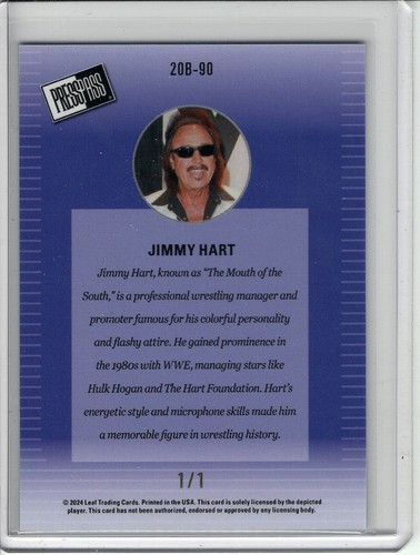2024 LEAF COLLECTIVE PRESS PASS JIMMY HART #1/1 *SILVER LAVA* - Picture 2 of 2