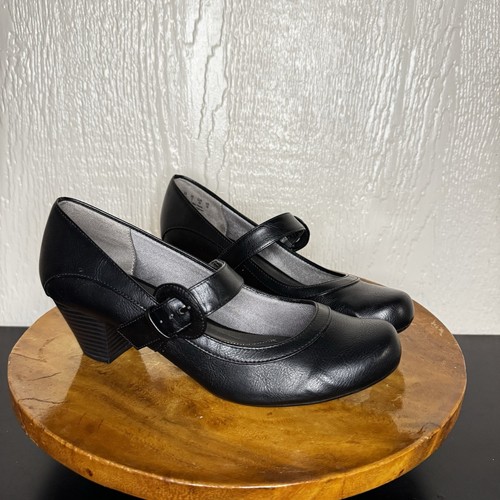 Life Stride 9M Mary Janes Soft System Rosalyn Black Shoe 2' Heel Women - Picture 3 of 15