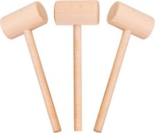 Wooden Crab Mallet, Mallet for Lobster, and Other Shellfish, 3Pcs