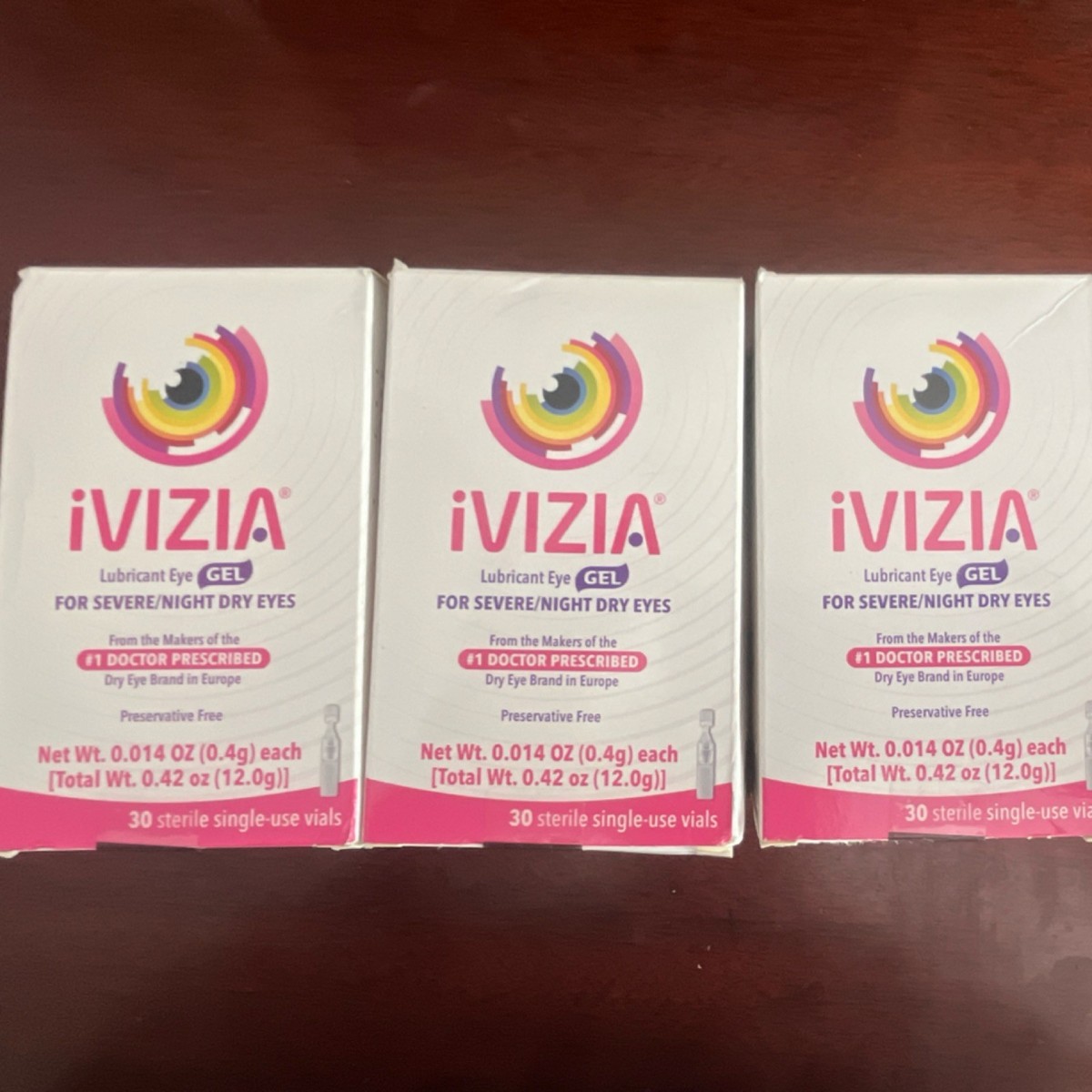 IVIZIA Lubricant Eye Gel Severe Dry Eyes Preservative-Free 30 Vials 0.42oz x 3 | eBay IVIZIA Lubricant Eye Gel Severe Dry Eyes Preservative-Free 30 Vials 0.42oz x 3 | eBay