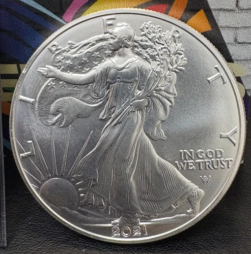 2021 American Silver Eagle Type 2 1 oz $1 - BU FREE SHIPPING
