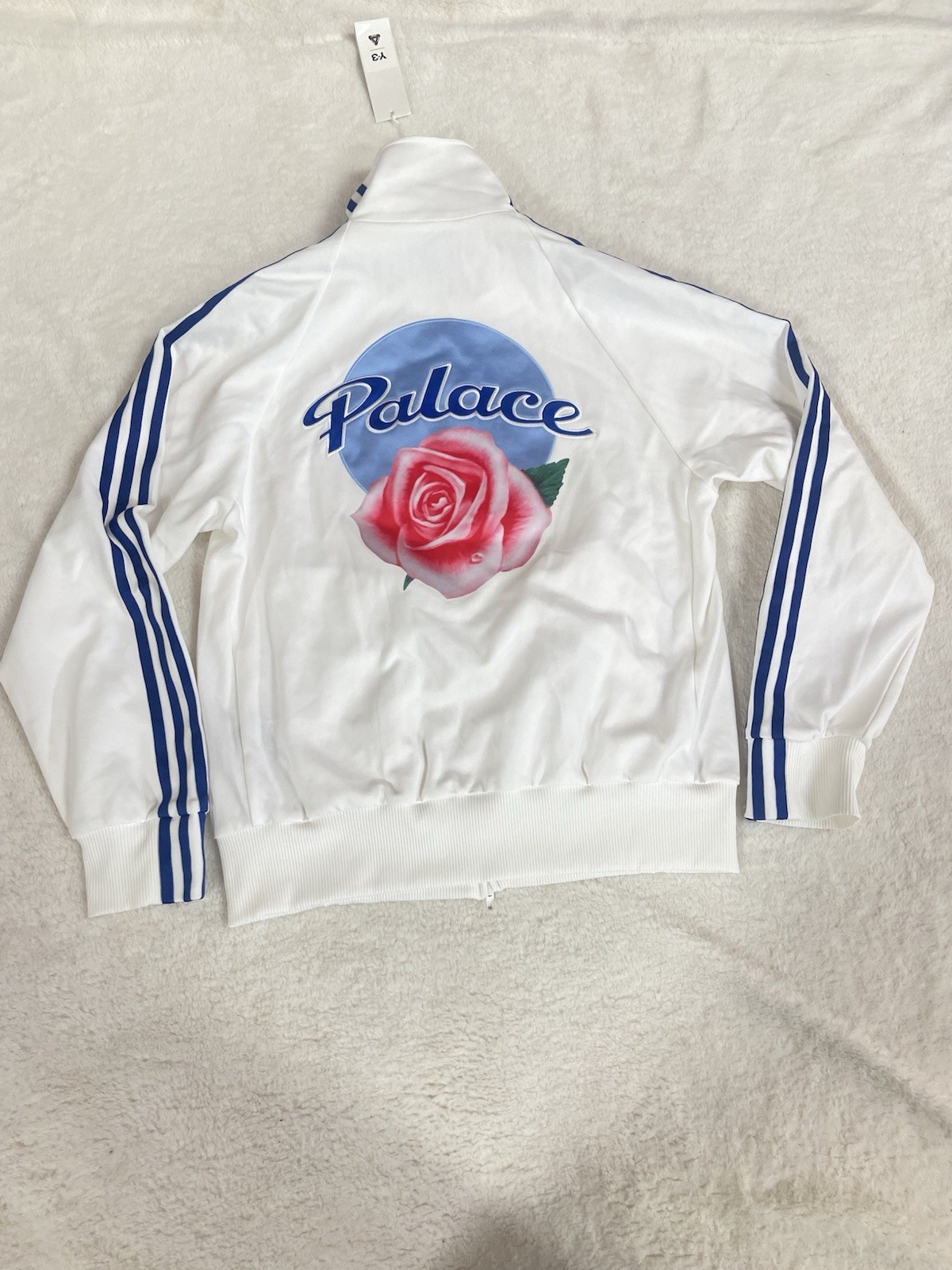 PALACE Y-3 ADIDAS TRACK TOP JACKET White ROSE HN9886 Medium BLUE WHITE Designer thumbnail 4