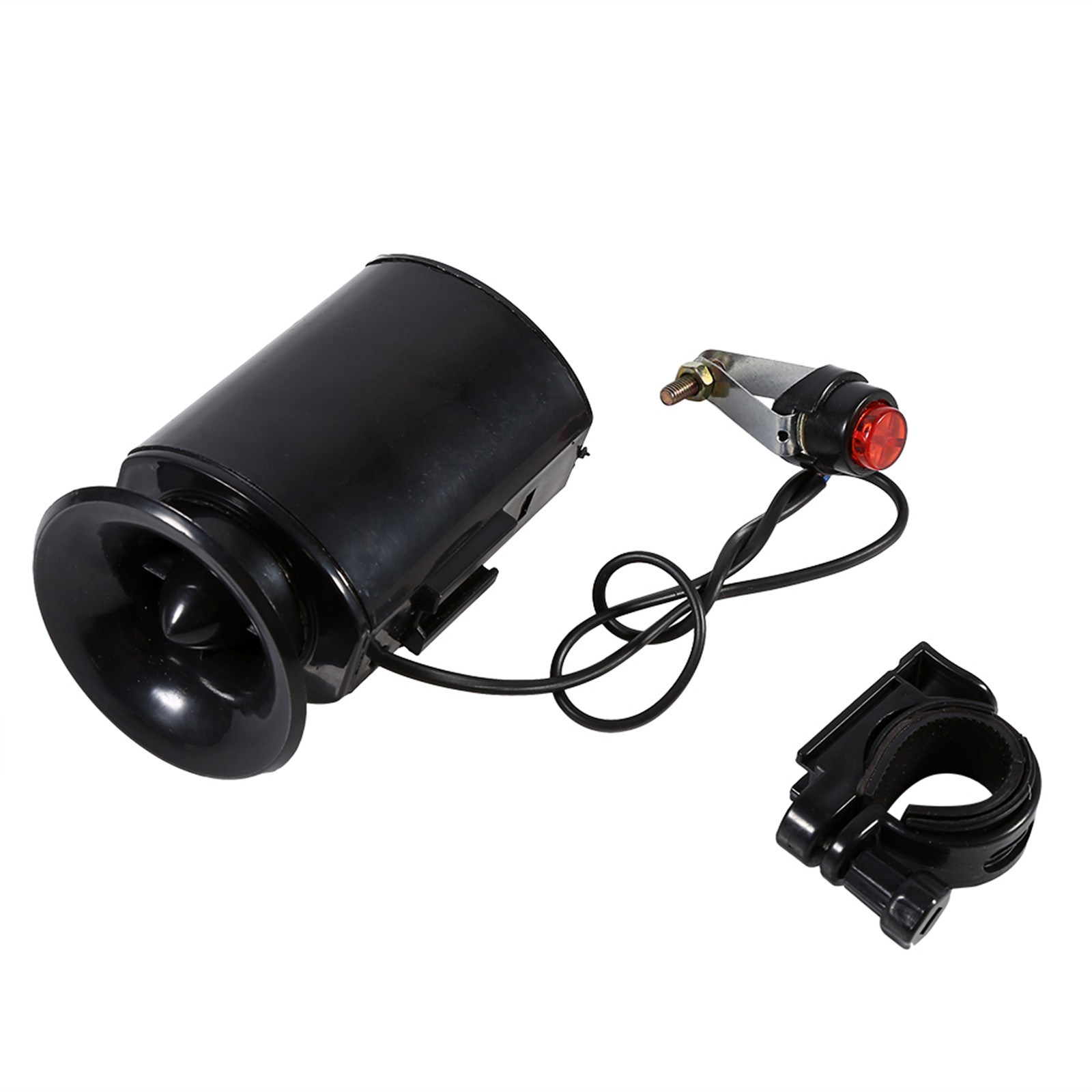 Black Electric Horn Bell Lightweight Loud Sound For Bicycles
