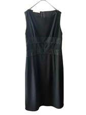 VALENTINO Dress Sleeveless Lace Black Size 8 Length 94cm Elegant Design