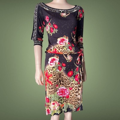 Roberto Cavalli Class Y2k VTG Floral Evening Dress Size 42IT S-M