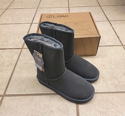 New Womens Lamo Kora Size 7 Boots Booties Shearling Gray EW2425 Sheepskin