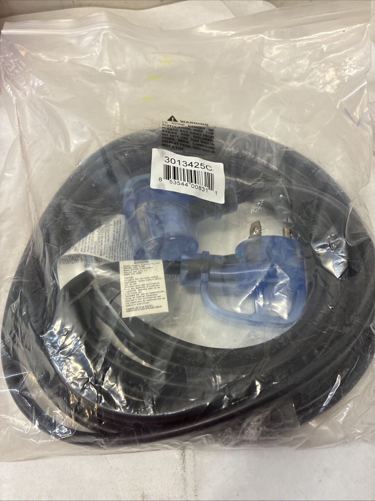 Cord: 30 Amp 120-volt Tt-30p To Tt-30r