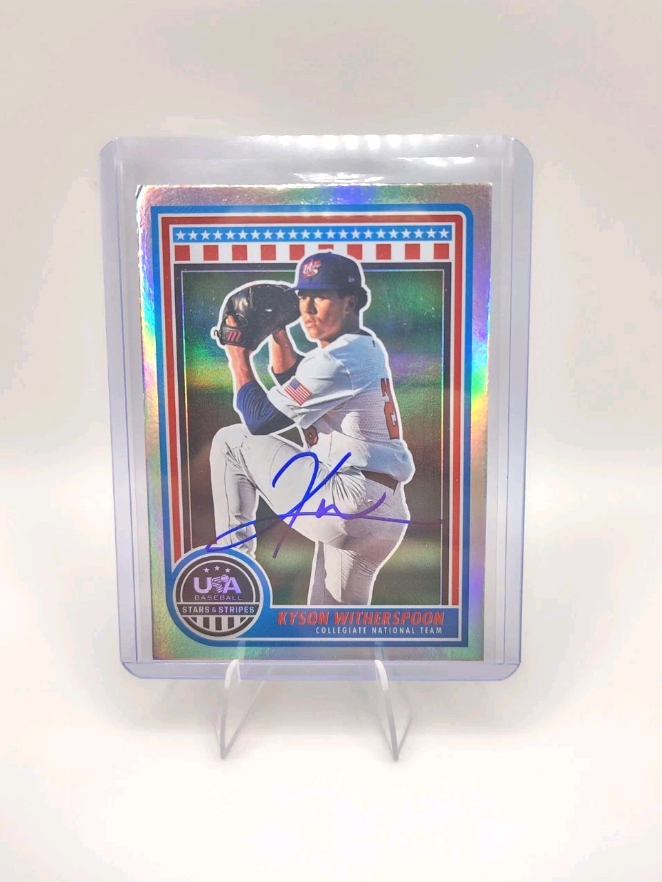 Kyson Witherspoon Signed IP 2025 Stars & Stripes USA Rc Rookie Card Auto Orioles