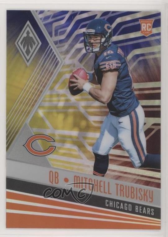 2017 Panini Phoenix Rookies Color Burst Mitchell Trubisky #102 on6