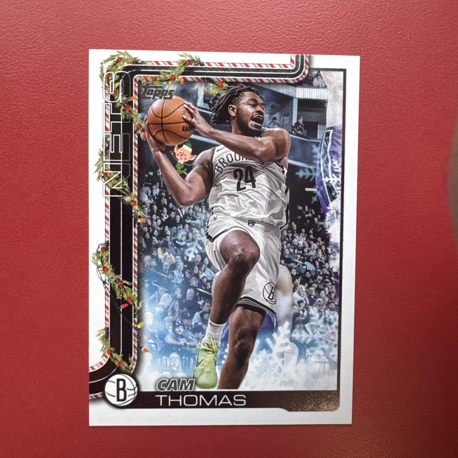 Cam Thomas 2025-26 Topps Holiday #HE-CT Hidden Elf CASE HIT Brooklyn Nets