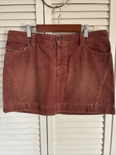 American Eagle Outfitters Y2K Corduroy Mini Skirt Red Brown Women s Size 4