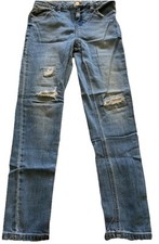 Cat Jack Skinny Adjustable Waist Distressed Patched Jeans Pants Girls Size 14