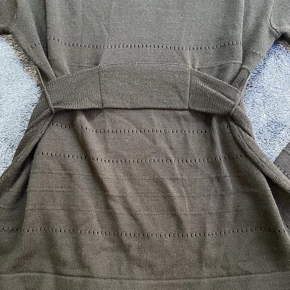 Винтажный Y2K Xhilaration черный вязаный надежном свитер расклешенный Bell рукав галстук талии S - Изображение 4 из 4