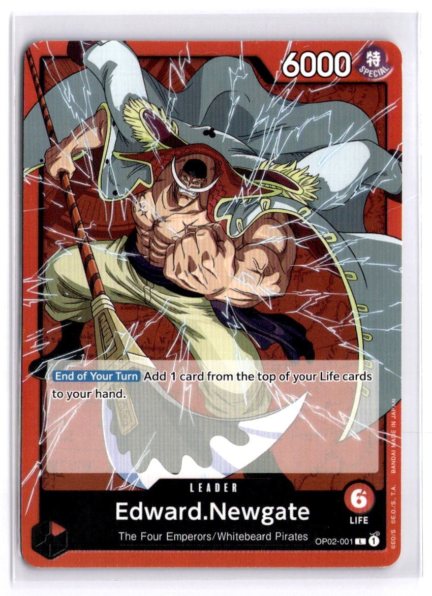 One Piece Paramount War Edward.Newgate Leader OP02-001 NM