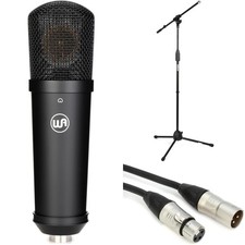 Warm Audio WA-87jr SE Studio Vocal Microphone with Stand and Cable - Black