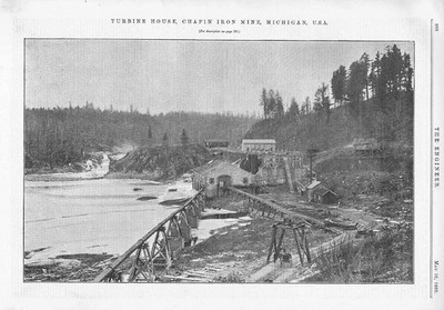CHAPIN IRON MINE Michigan 4 x antike Drucke 1889