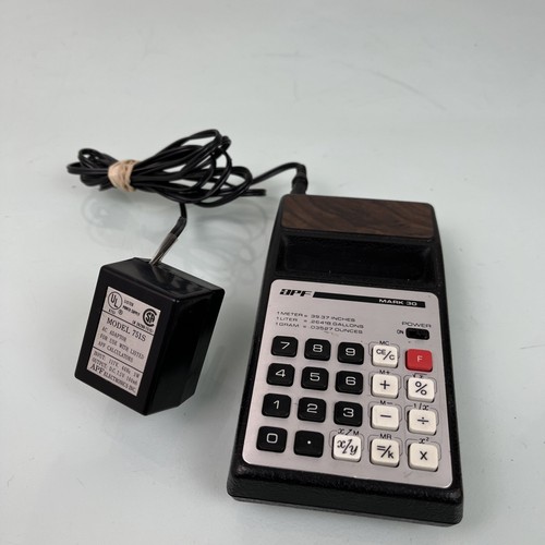 apf Electronics MARK 30 VTG Calculator - w/ Power Supply Works