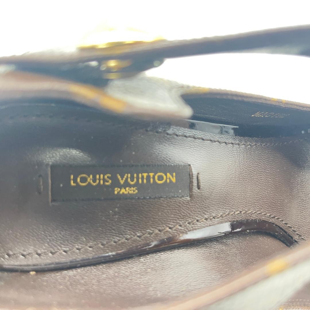 Louis Vuitton Women's Pumps High Heels Leather Size:37/JP:24 Brown 135491K Auth thumbnail 9
